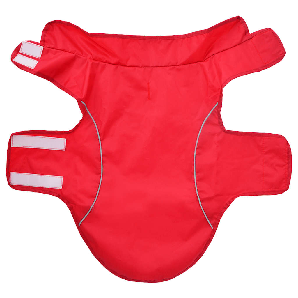 Pelernă de ploaie pentru câini cu benzi reflectorizante roșu XS GartenMobel Dekor