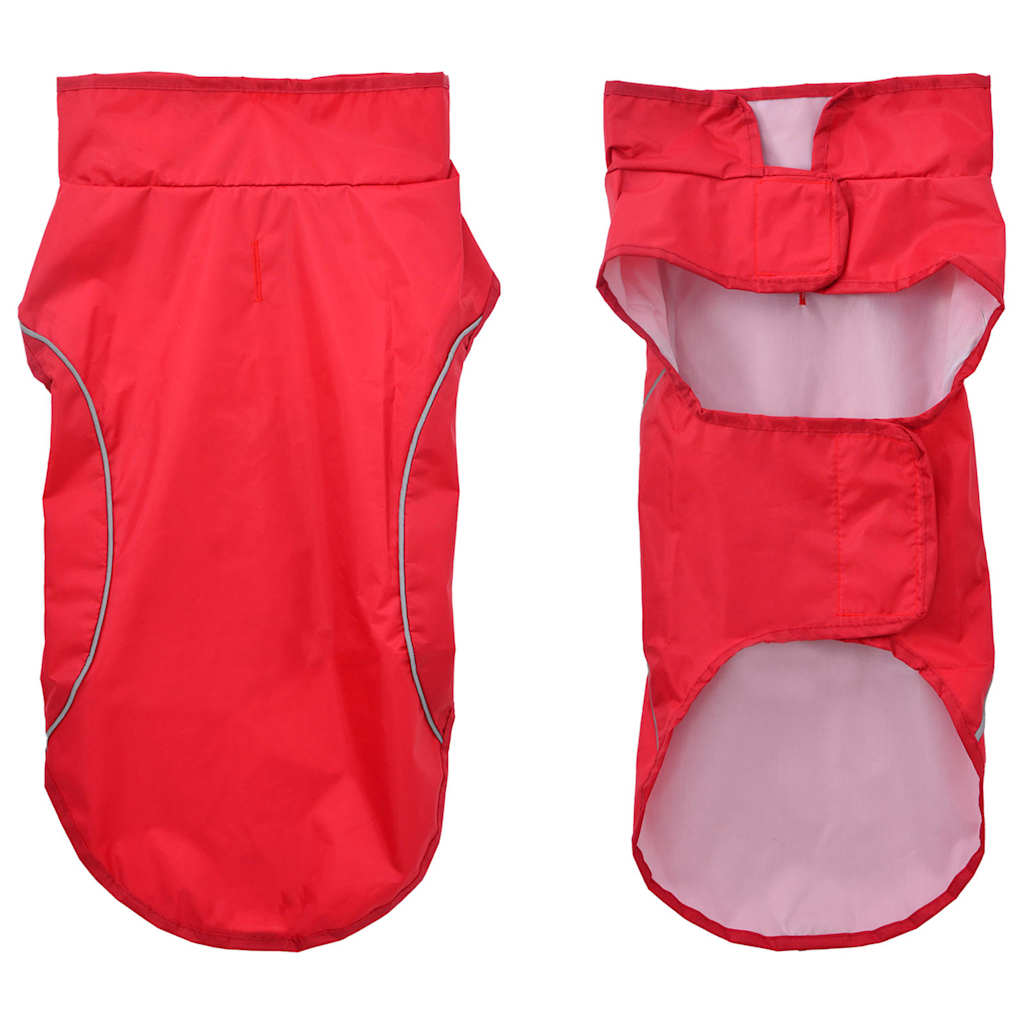 Pelernă de ploaie pentru câini cu benzi reflectorizante roșu XS GartenMobel Dekor