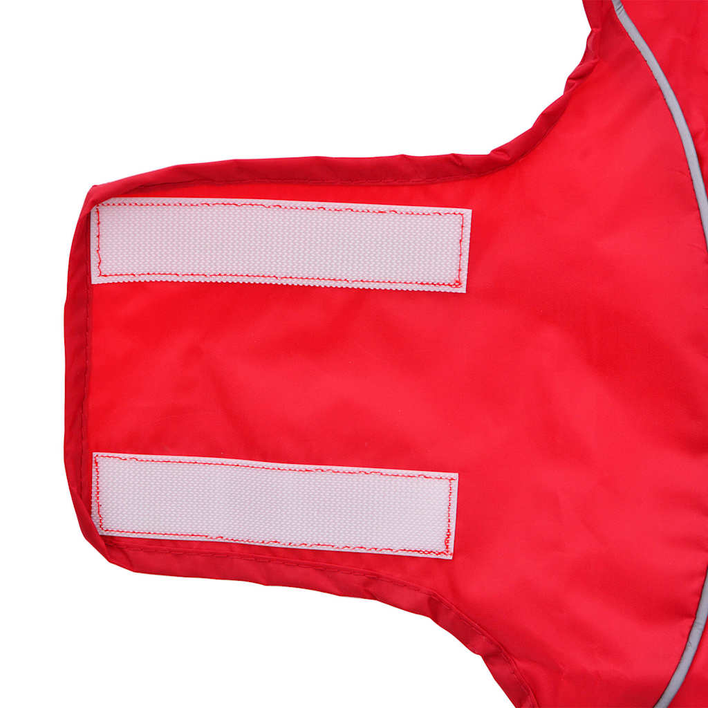 Pelernă de ploaie pentru câini cu benzi reflectorizante roșu XS GartenMobel Dekor