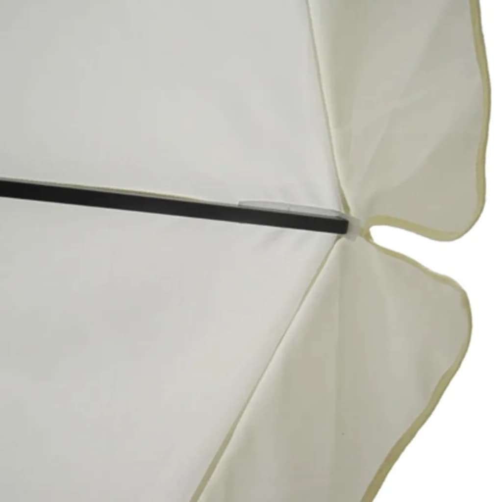 Umbrelă de soare de grădină din aluminiu cu bază portabilă, alb GartenMobel Dekor
