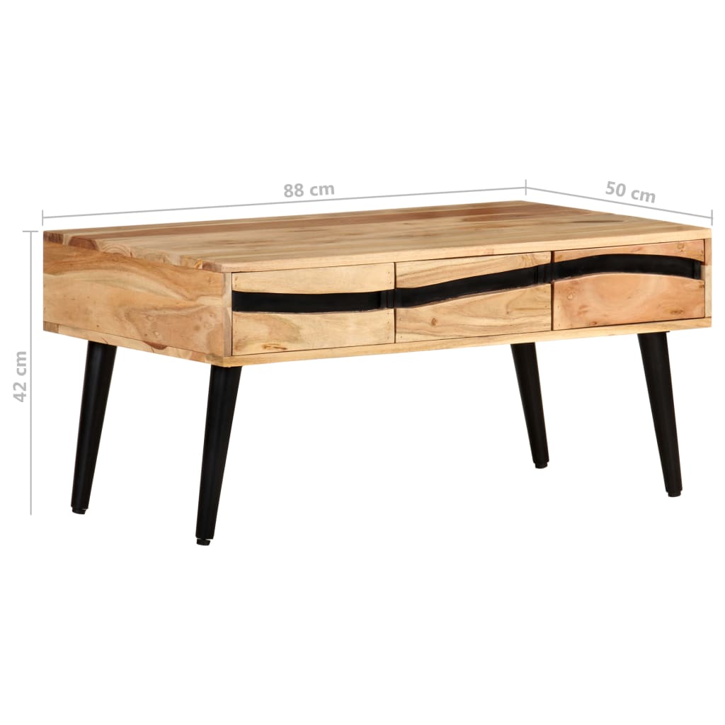 Măsuță de cafea, 88x50x42 cm, lemn masiv de acacia GartenMobel Dekor