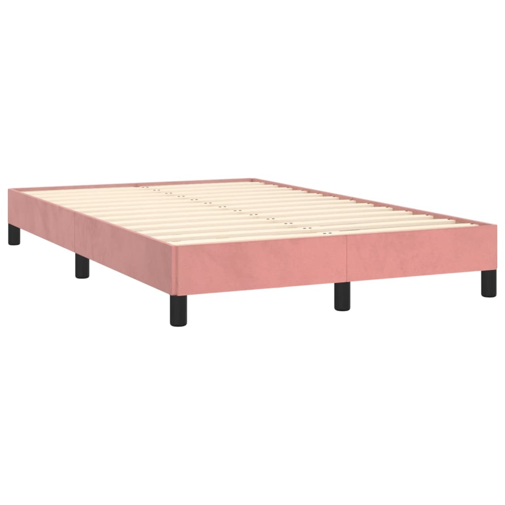 Pat box spring cu saltea, negru, 120x190 cm, catifea GartenMobel Dekor