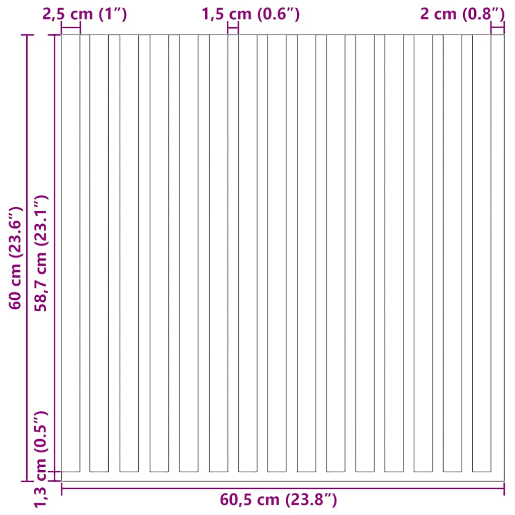 Panouri acustice de perete 2 buc șipci 60,5x60 cm furnir stejar GartenMobel Dekor