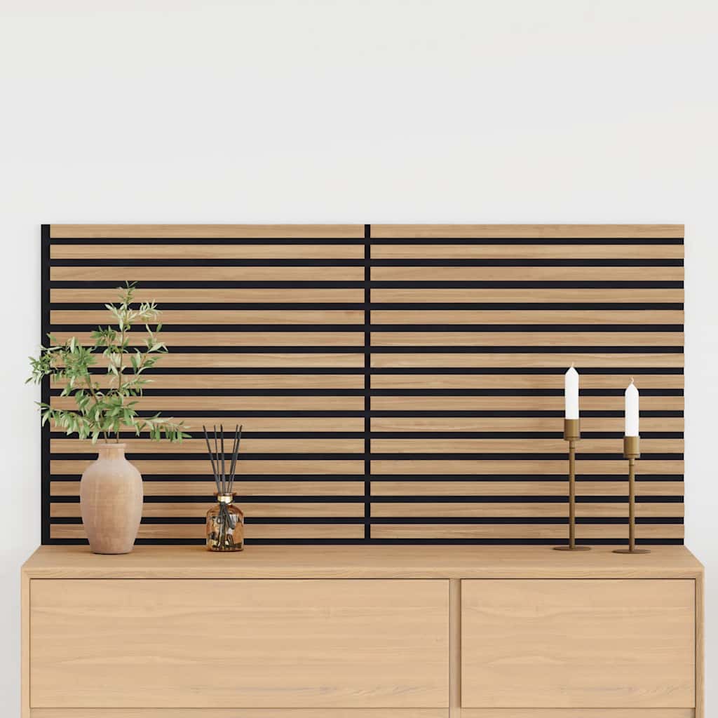 Panouri acustice de perete 2 buc șipci 60,5x60 cm furnir stejar GartenMobel Dekor