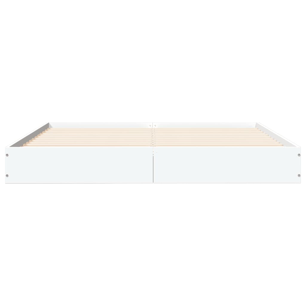 Cadru de pat, alb, 140x200 cm, lemn prelucrat GartenMobel Dekor