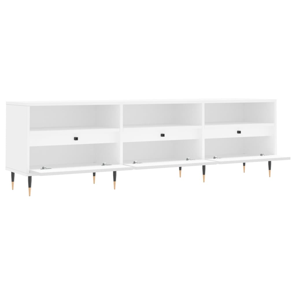 Comodă TV, alb, 150x30x44,5 cm, lemn prelucrat GartenMobel Dekor