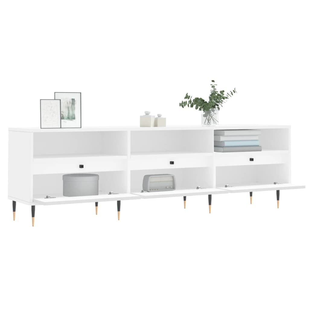 Comodă TV, alb, 150x30x44,5 cm, lemn prelucrat GartenMobel Dekor