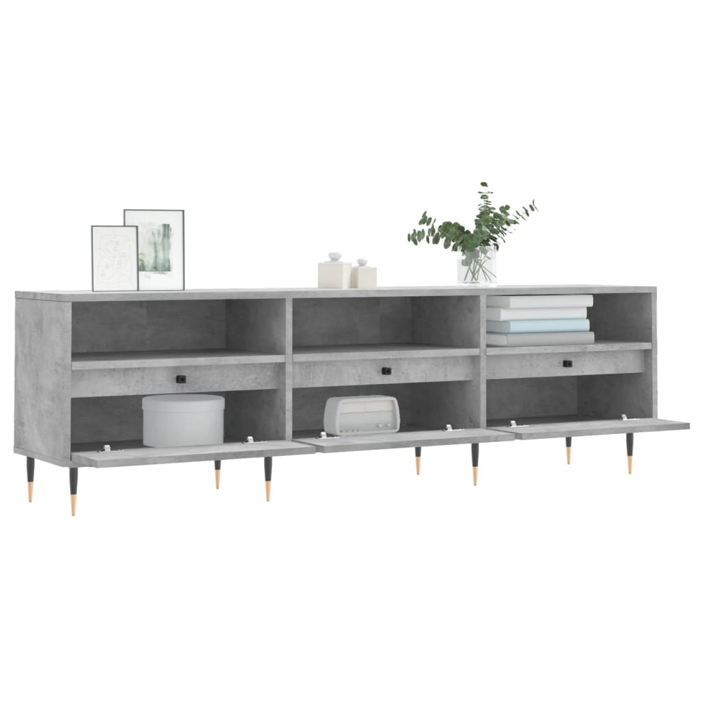 Comodă TV, gri beton, 150x30x44,5 cm, lemn prelucrat GartenMobel Dekor