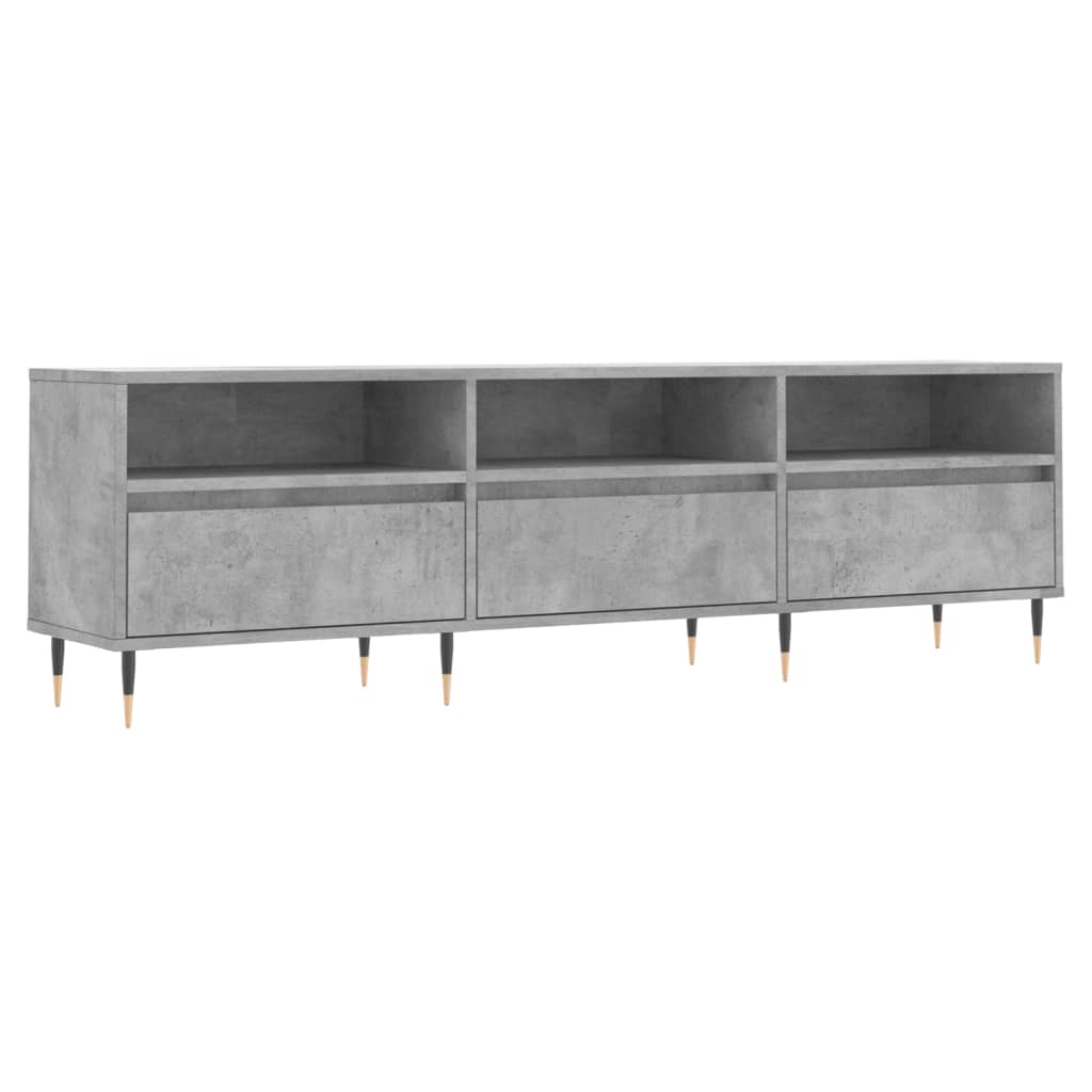 Comodă TV, gri beton, 150x30x44,5 cm, lemn prelucrat GartenMobel Dekor