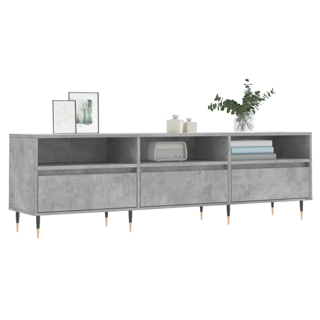 Comodă TV, gri beton, 150x30x44,5 cm, lemn prelucrat GartenMobel Dekor