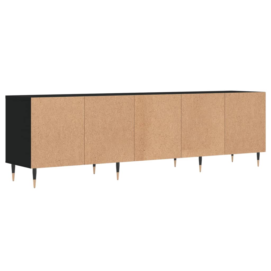 Comodă TV, negru, 150x30x44,5 cm, lemn prelucrat GartenMobel Dekor