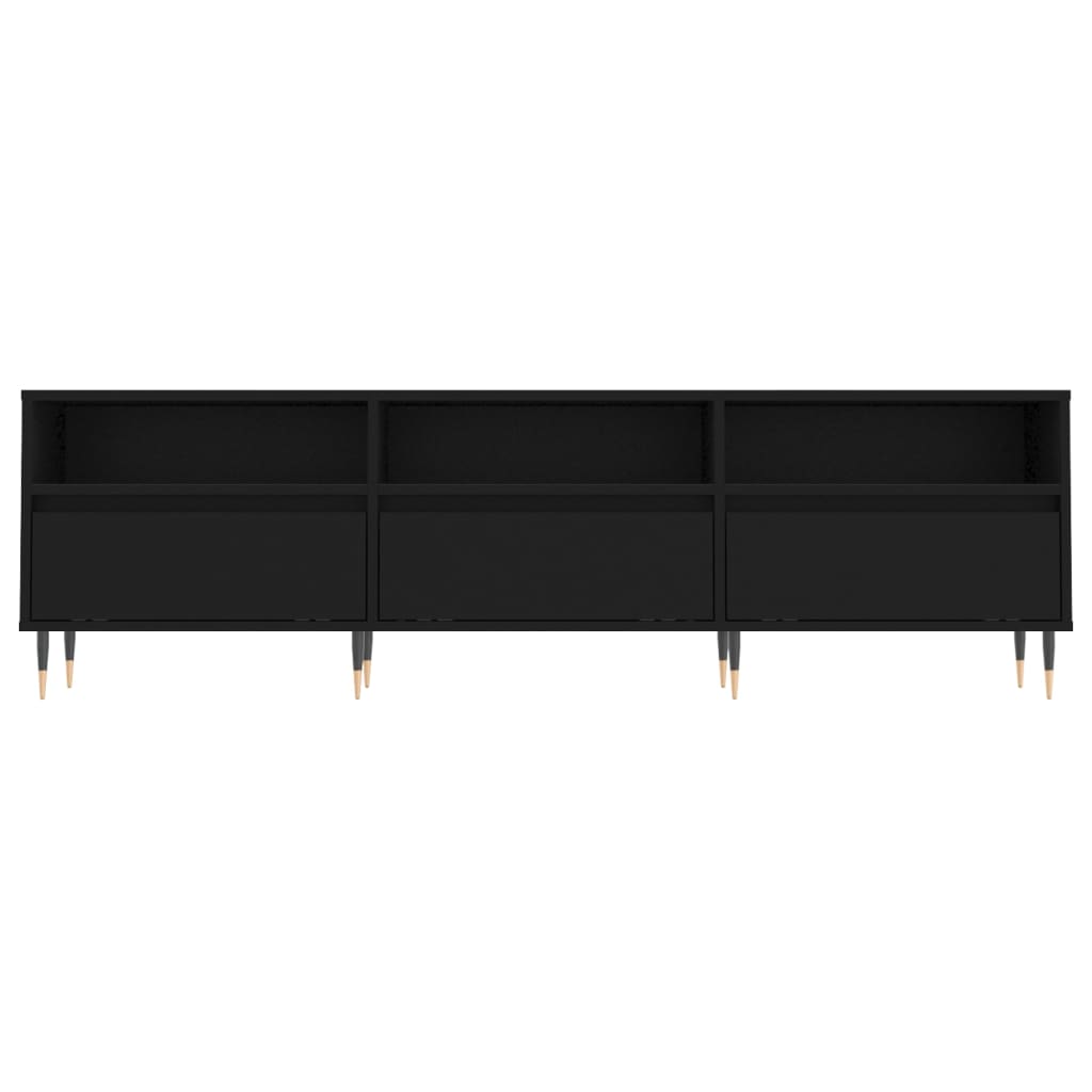 Comodă TV, negru, 150x30x44,5 cm, lemn prelucrat GartenMobel Dekor