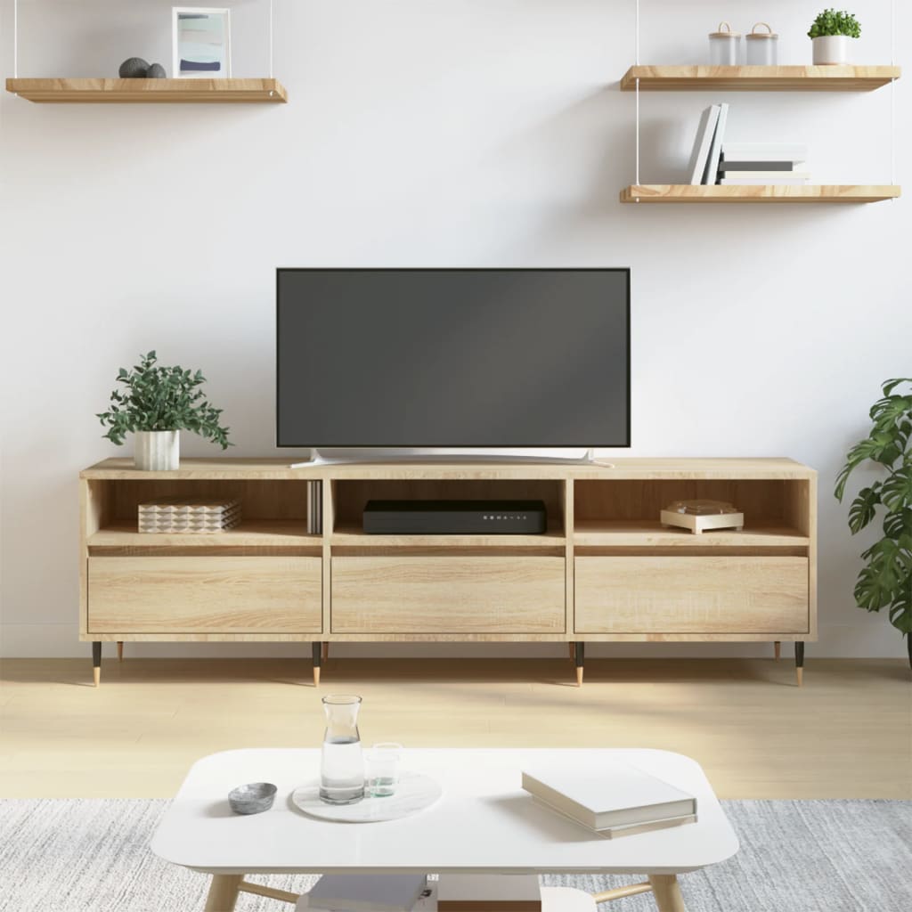 Comodă TV, stejar sonoma, 150x30x44,5 cm, lemn prelucrat GartenMobel Dekor