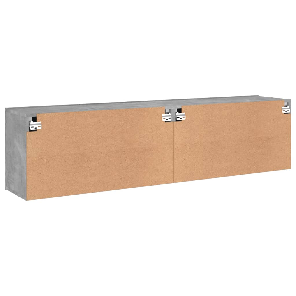 Comodă TV de perete, 2 buc. gri beton, 80x30x41 cm GartenMobel Dekor