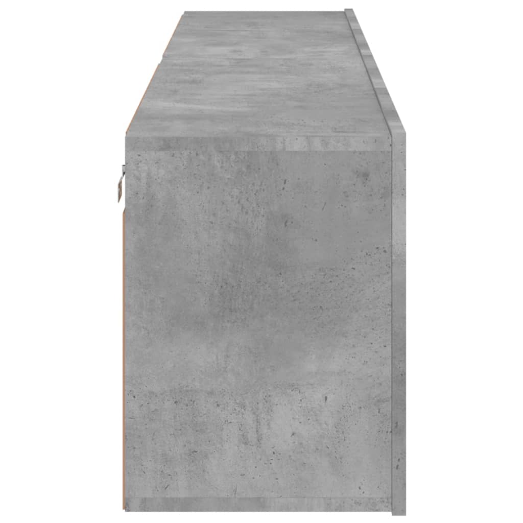 Comodă TV de perete, 2 buc. gri beton, 80x30x41 cm GartenMobel Dekor