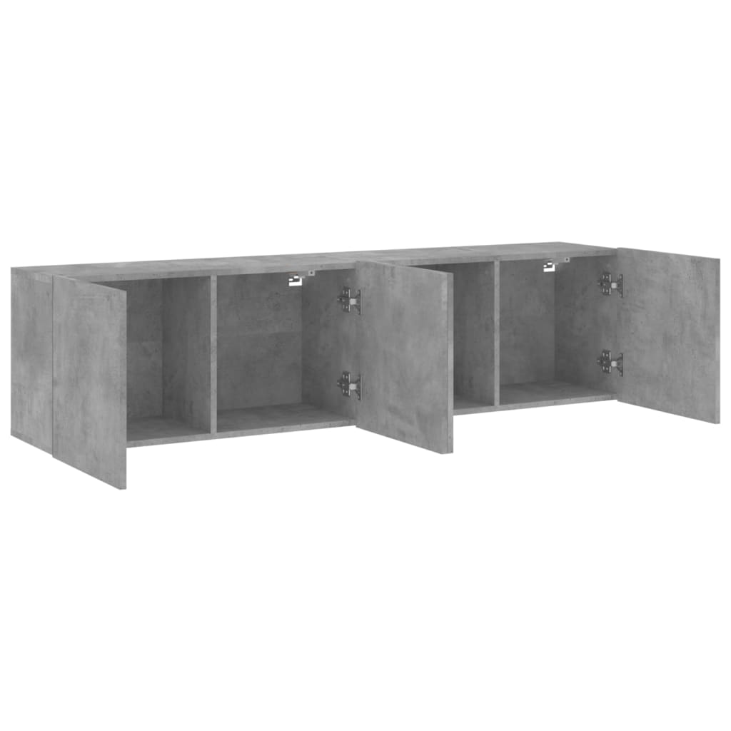 Comodă TV de perete, 2 buc. gri beton, 80x30x41 cm GartenMobel Dekor