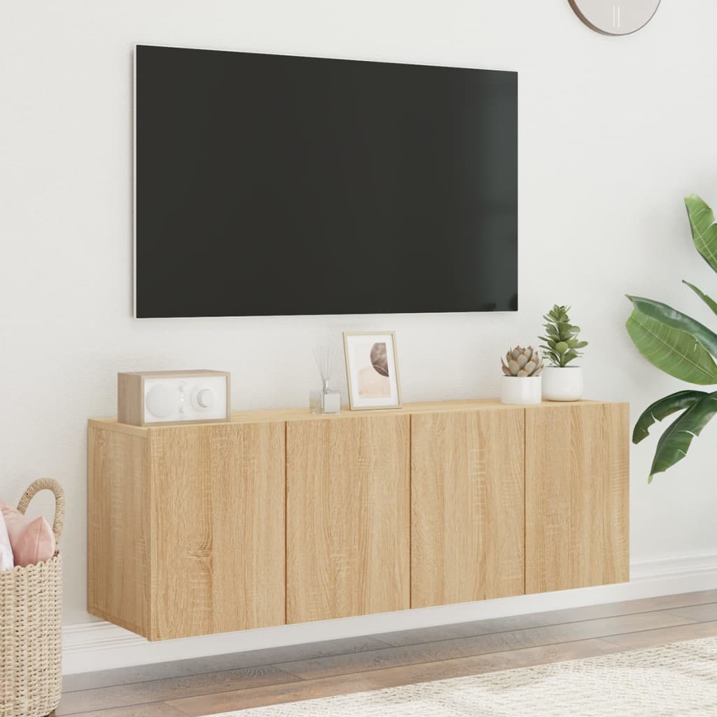 Comodă TV de perete, 2 buc. stejar sonoma, 60x30x41 cm GartenMobel Dekor