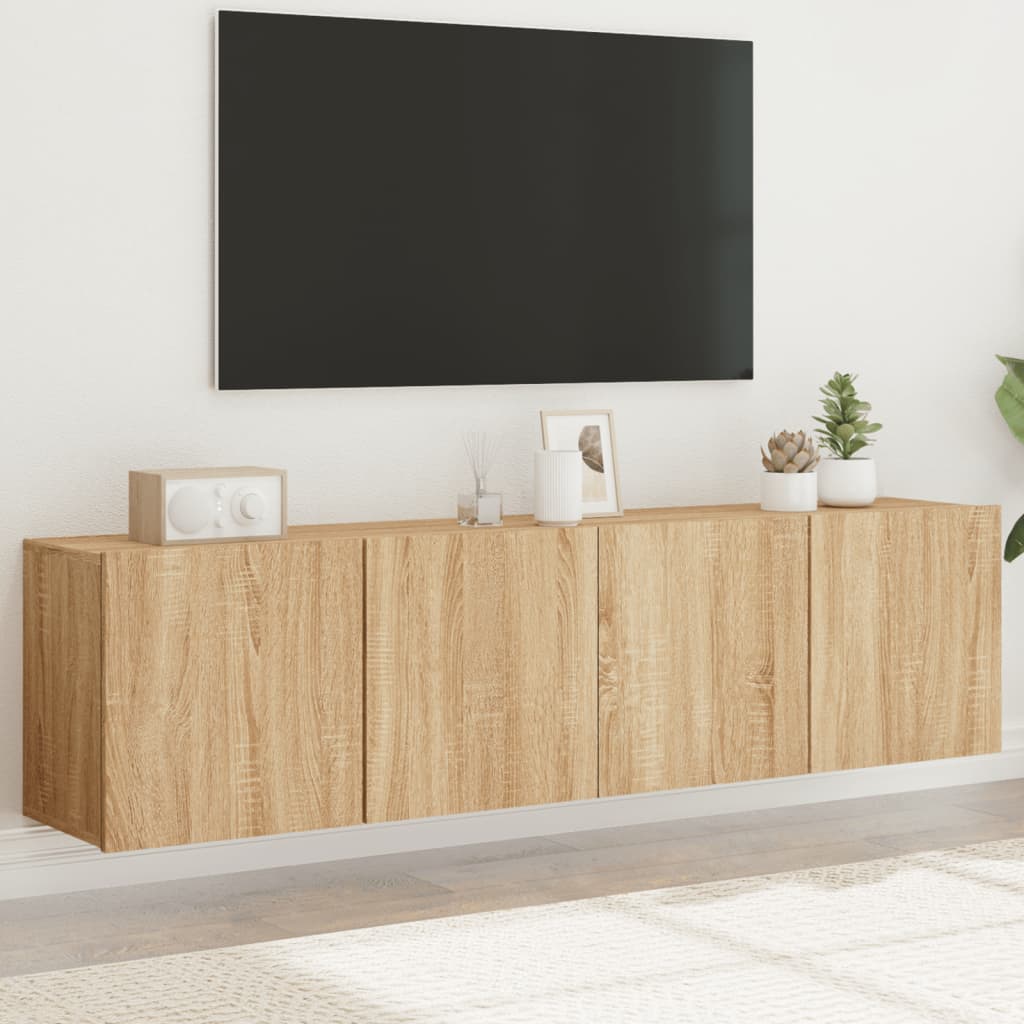 Comodă TV de perete, 2 buc. stejar sonoma, 80x30x41 cm GartenMobel Dekor