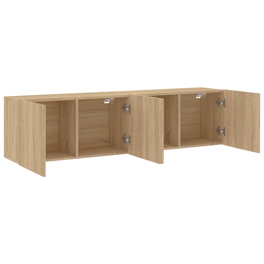 Comodă TV de perete, 2 buc. stejar sonoma, 80x30x41 cm GartenMobel Dekor