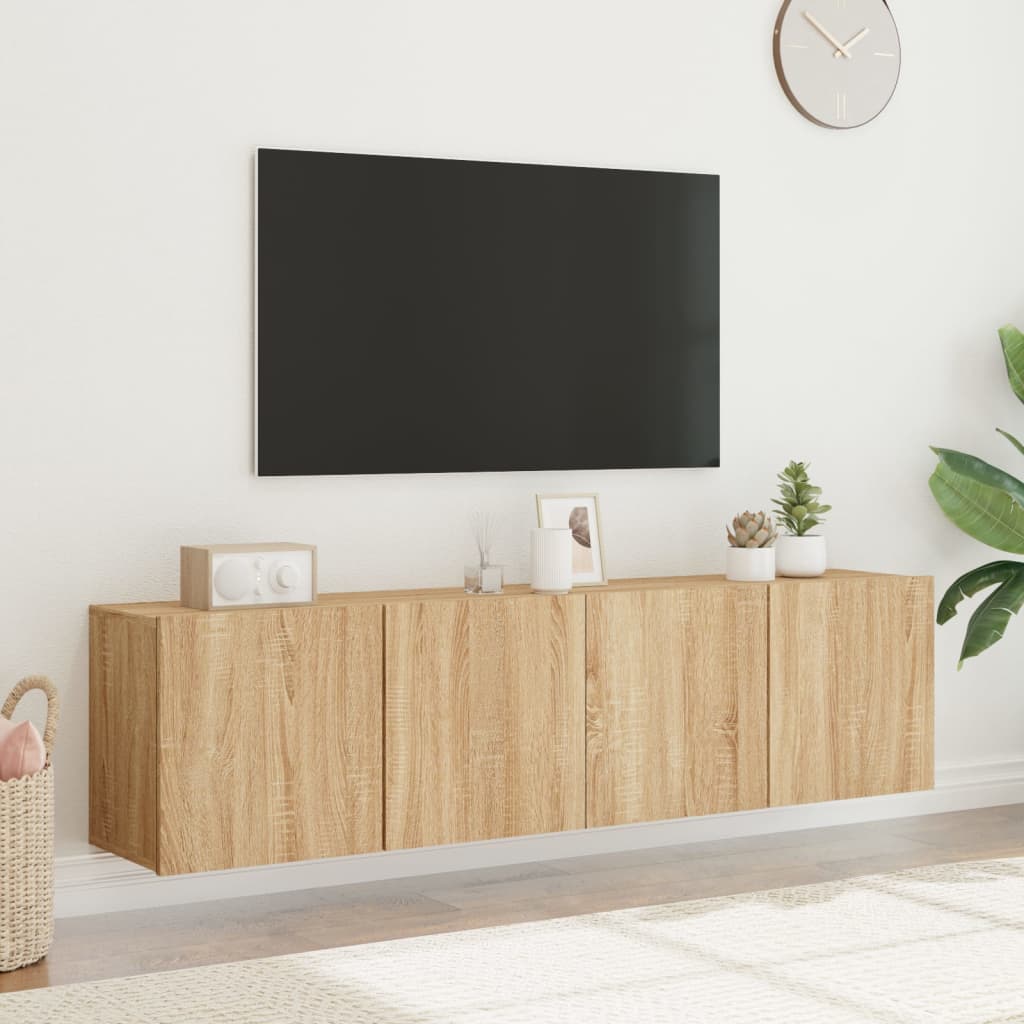 Comodă TV de perete, 2 buc. stejar sonoma, 80x30x41 cm GartenMobel Dekor