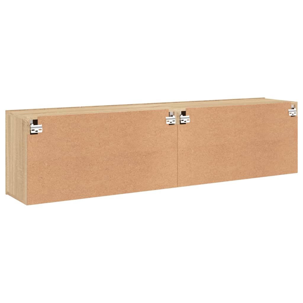 Comodă TV de perete, 2 buc. stejar sonoma, 80x30x41 cm GartenMobel Dekor