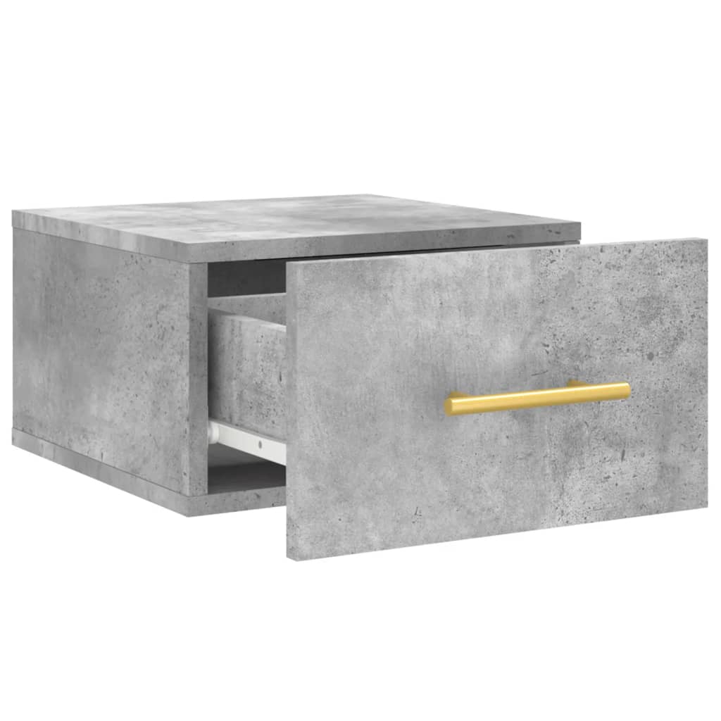 Noptieră de perete, gri beton, 35x35x20 cm GartenMobel Dekor