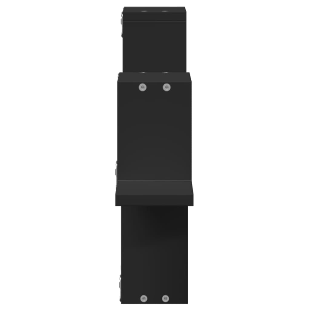 Raft de perete, negru, 104,5x10x43 cm, lemn prelucrat GartenMobel Dekor