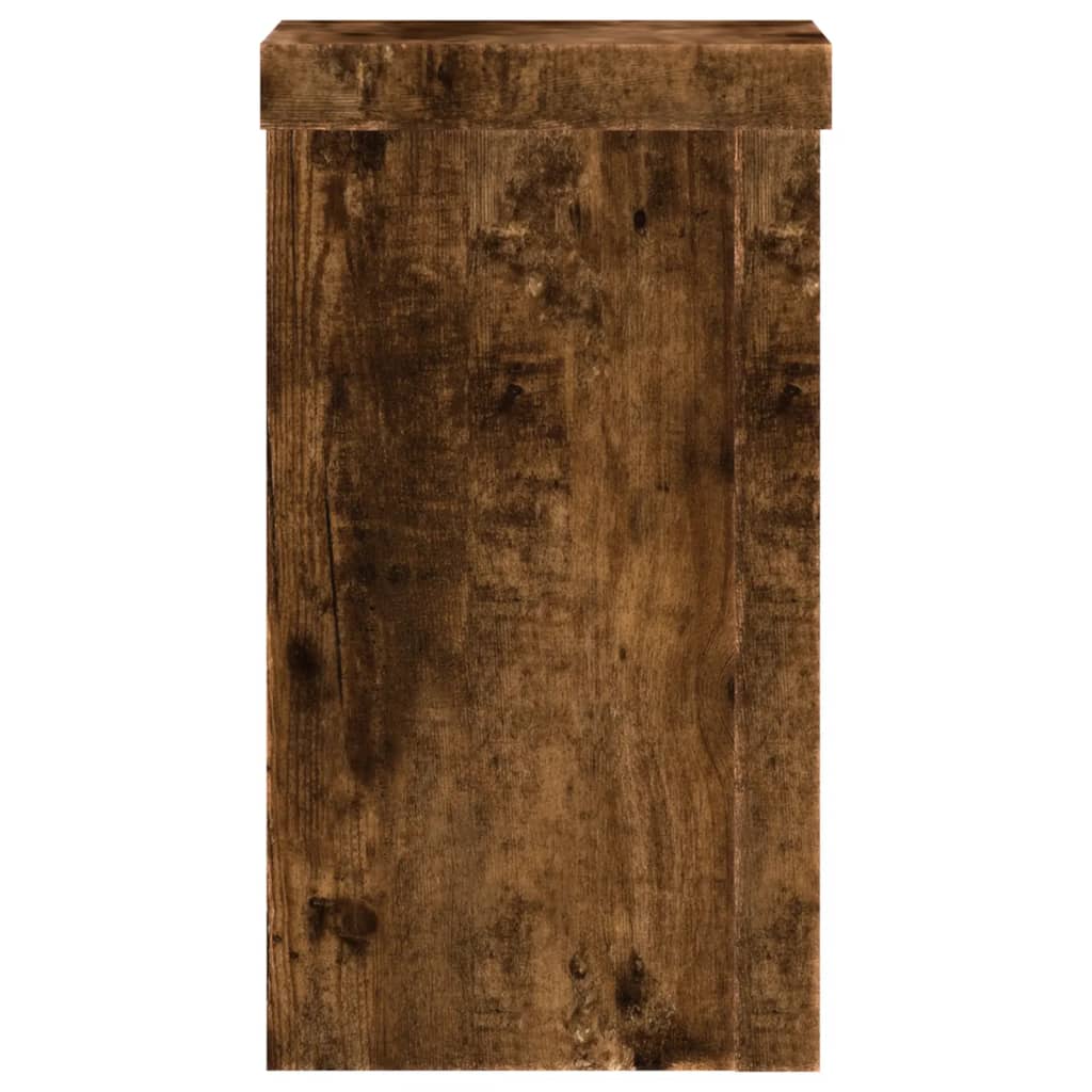 Suporturi de plante 2 buc. stejar fumuriu 10x10x18 cm lemn GartenMobel Dekor