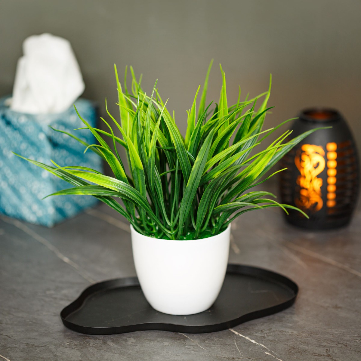 Plantă artificială decorativă - Iarbă artificială verde - 20 x 8 cm Best CarHome