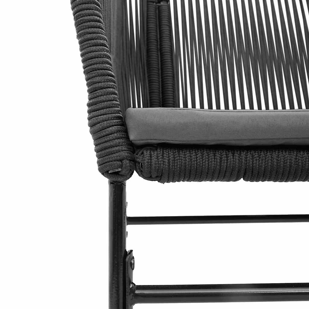 Set de sufragerie de grădină 9 piese neagră sticlă polirattan GartenMobel Dekor