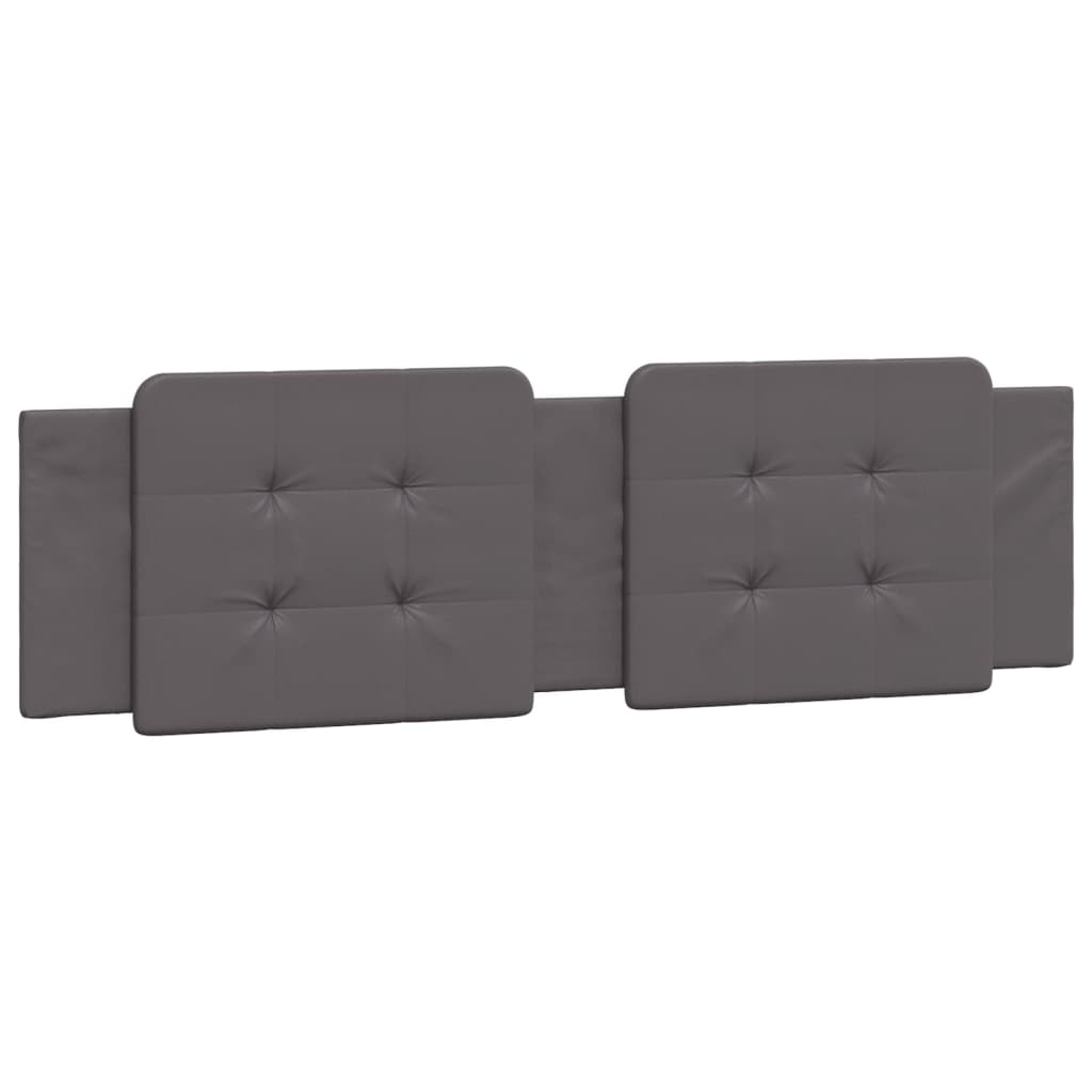 Pat cu saltea, gri, 180x200 cm, piele ecologică GartenMobel Dekor