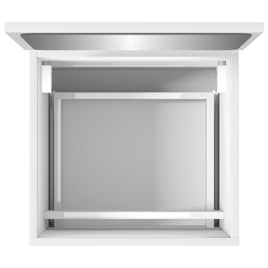 Dulap de baie cu oglindă, alb, lemn prelucrat GartenMobel Dekor