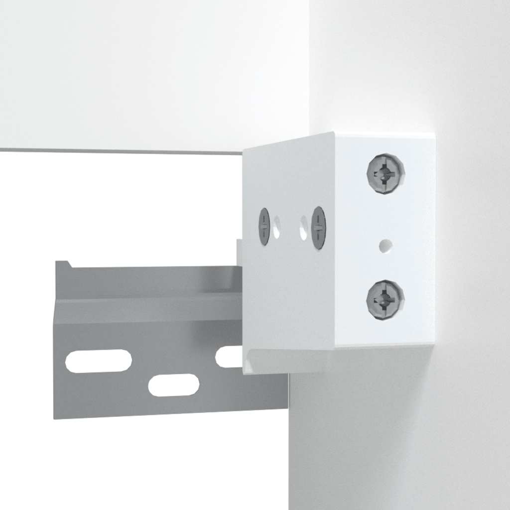 Dulap de baie cu oglindă, alb, lemn prelucrat GartenMobel Dekor