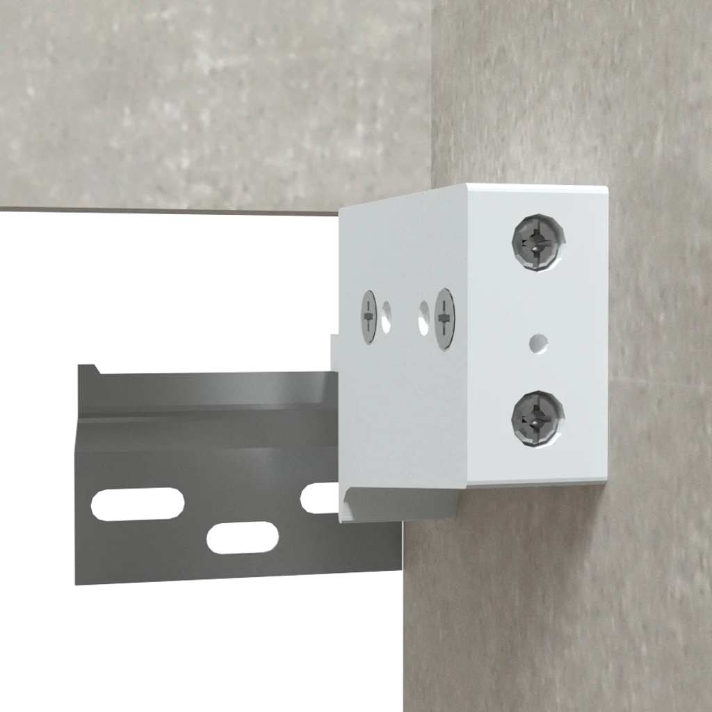Dulap de baie cu oglindă, gri beton, lemn prelucrat GartenMobel Dekor
