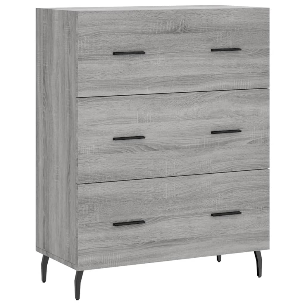 Dulap înalt, gri sonoma, 69,5x34x180 cm, lemn compozit GartenMobel Dekor