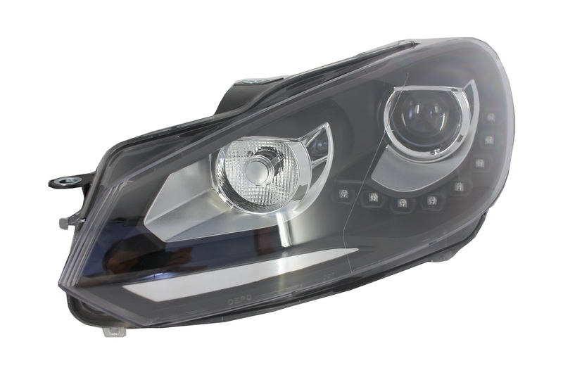 Faruri LED VW Golf 6 VI (10.2008-2012) DAYLIGHT DRL GTI Look Negru Performance AutoTuning