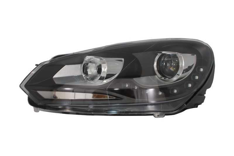 Faruri LED VW Golf 6 VI (10.2008-2012) DAYLIGHT DRL GTI Look Negru Performance AutoTuning