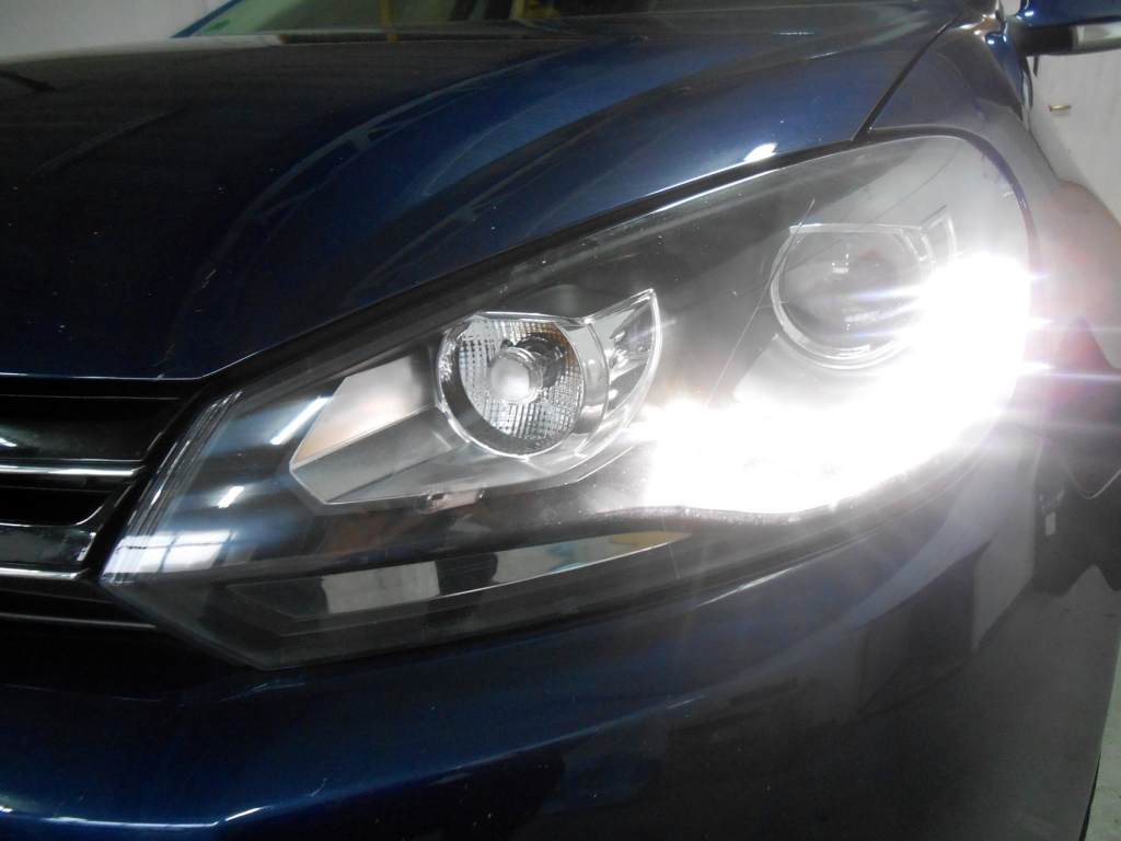 Faruri LED VW Golf 6 VI (10.2008-2012) DAYLIGHT DRL GTI Look Negru Performance AutoTuning