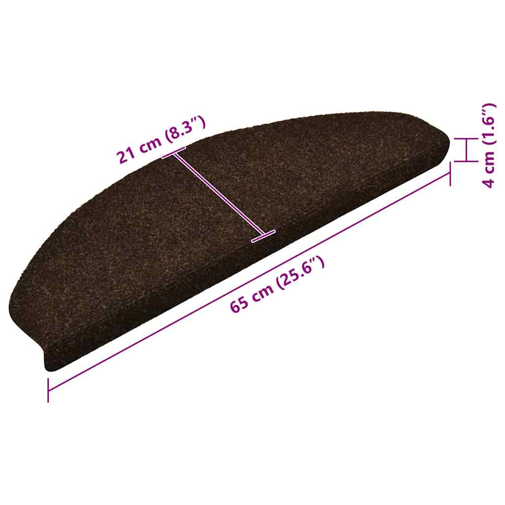 Covorașe scară autoadezive 20 buc Maro 65x21x4 cm GartenMobel Dekor