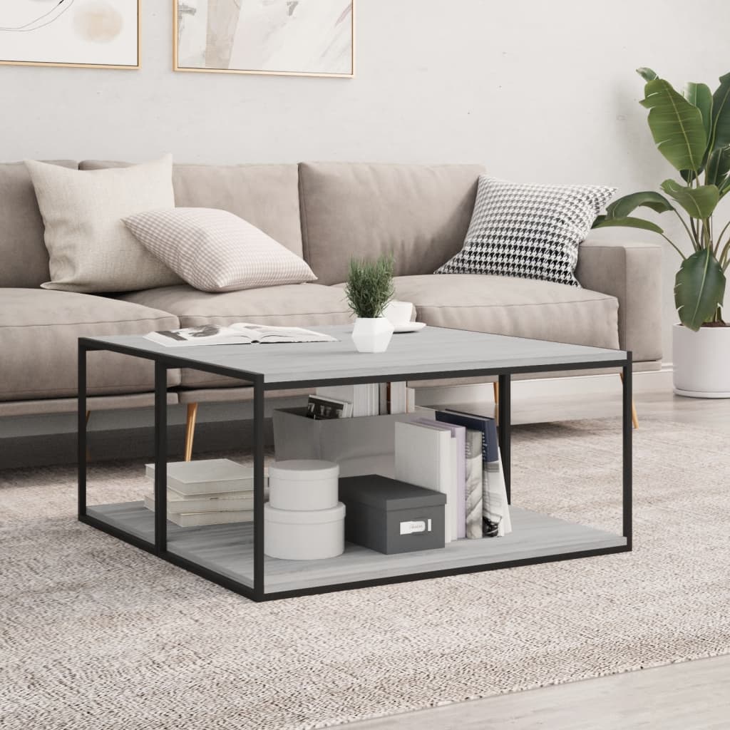 Rafturi de perete, 4 buc., gri sonoma, 80x40x1,5 cm, lemn GartenMobel Dekor