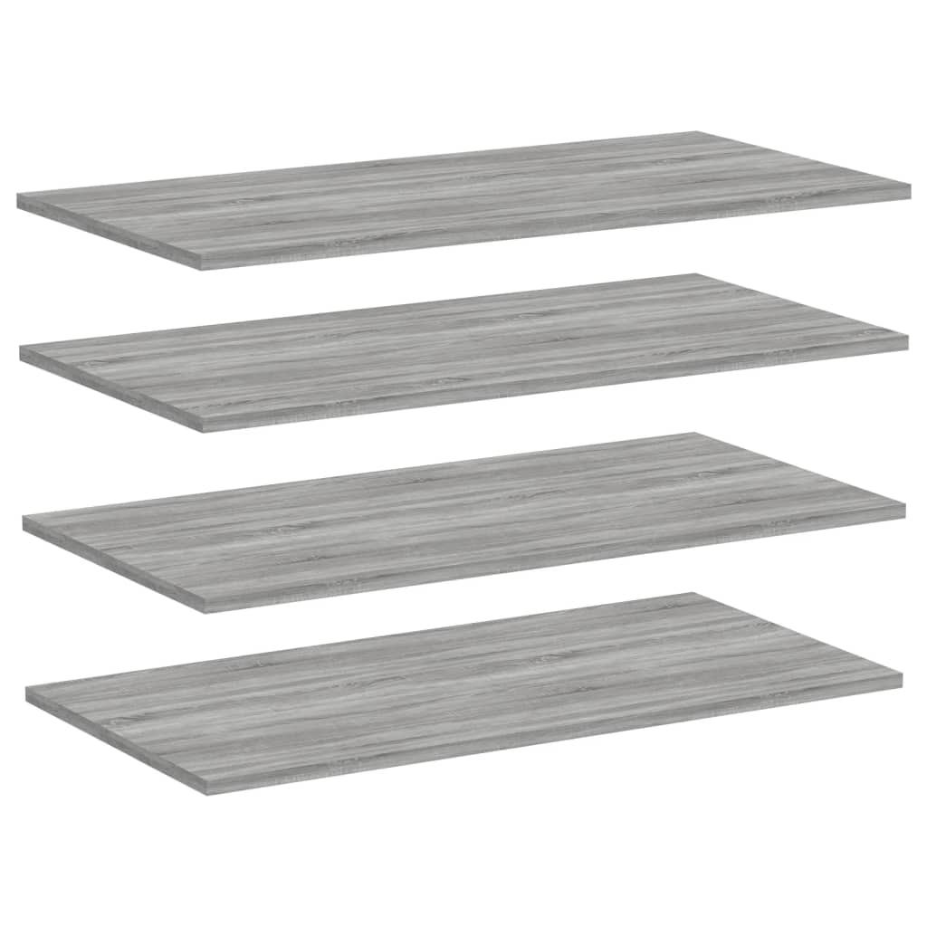 Rafturi de perete, 4 buc., gri sonoma, 80x40x1,5 cm, lemn GartenMobel Dekor