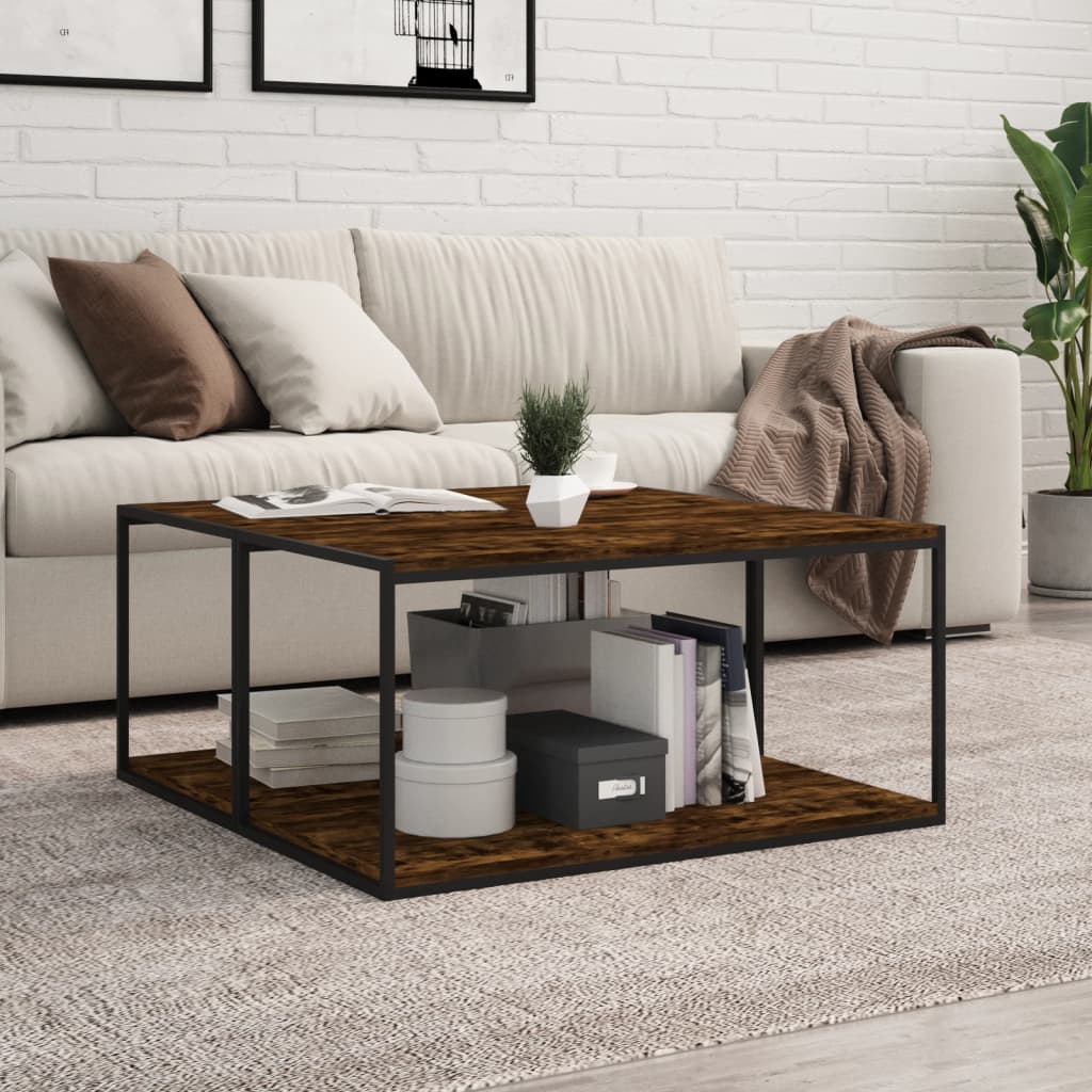 Rafturi perete 4 buc. stejar fumuriu 80x40x1,5 cm lemn compozit GartenMobel Dekor