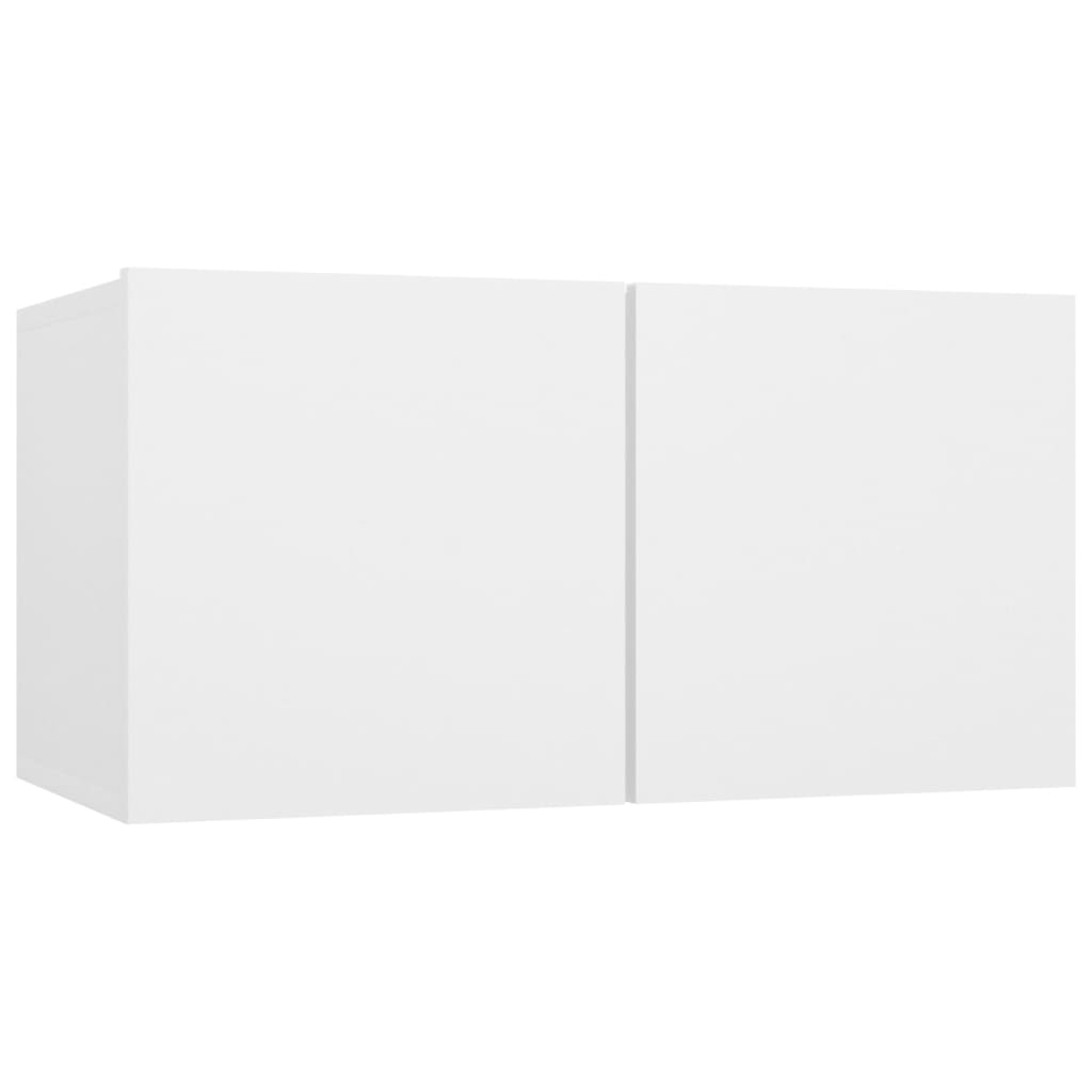Set dulapuri TV, 4 piese, alb, 60x30x30 cm, lemn prelucrat GartenMobel Dekor