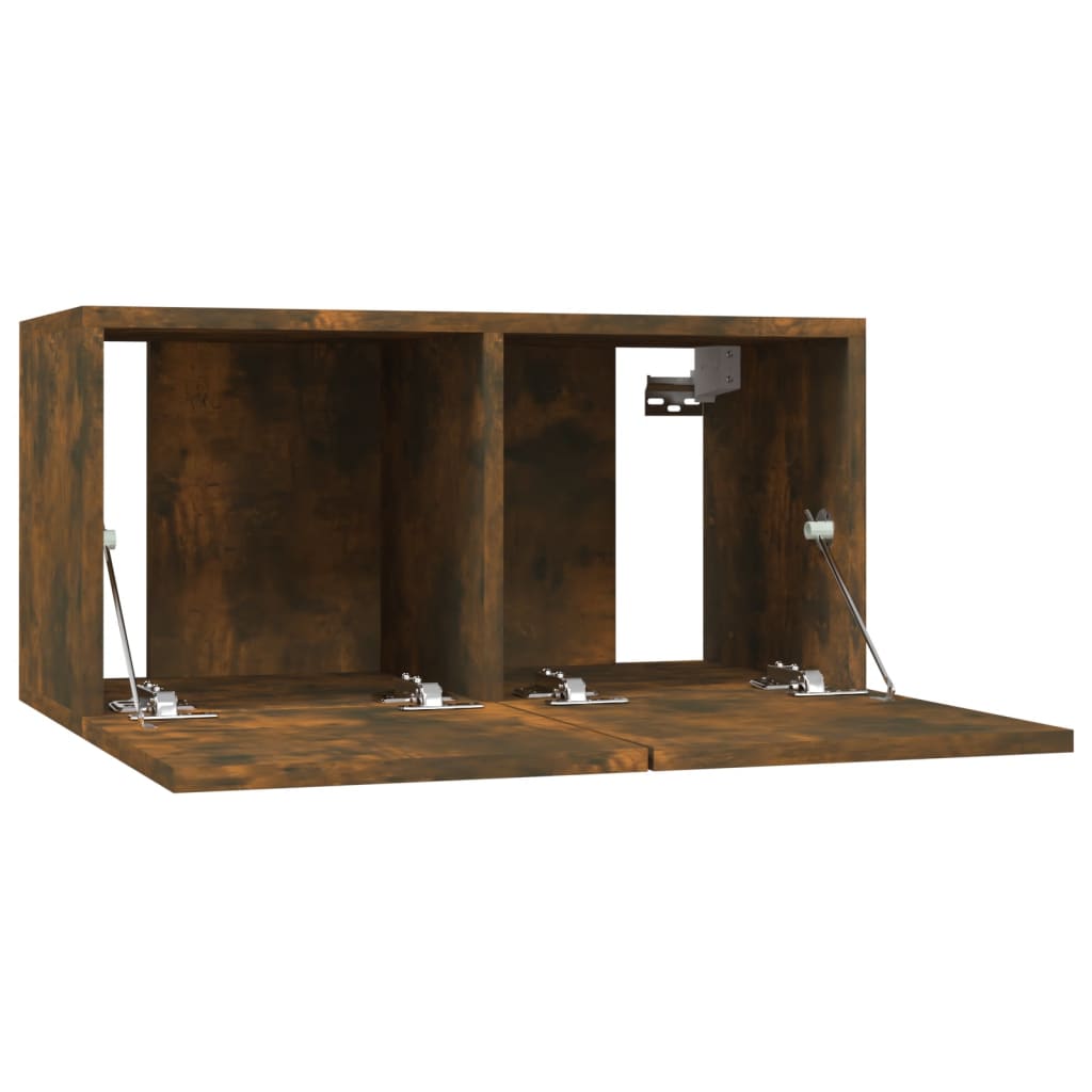 Dulap TV de perete, 4 buc, stejar, 60x30x30 cm, lemn prelucrat GartenMobel Dekor
