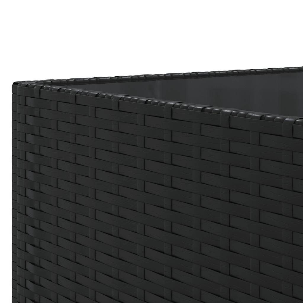 Set mobilier de grădină cu perne, 7 piese, negru, poliratan GartenMobel Dekor