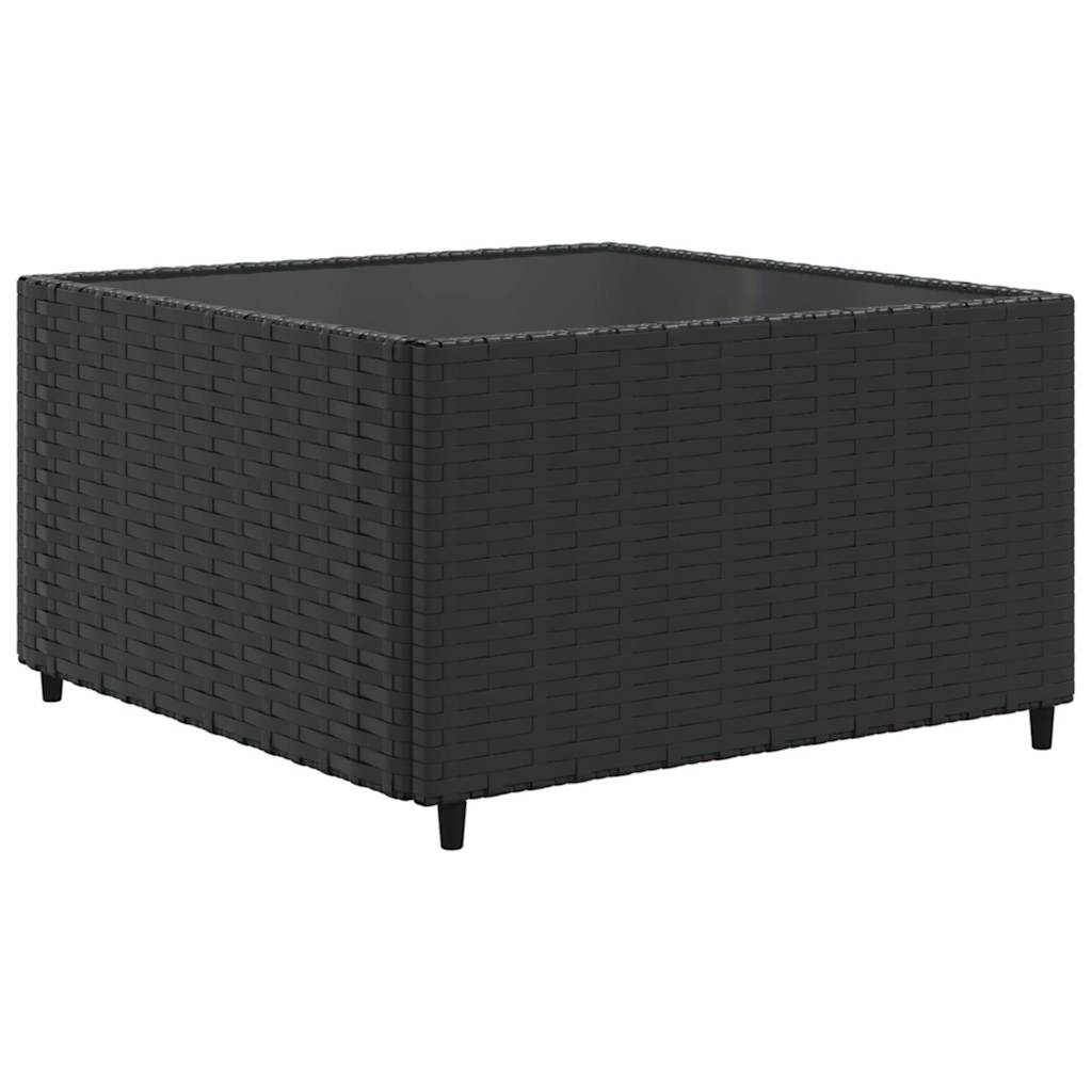 Set mobilier de grădină cu perne, 7 piese, negru, poliratan GartenMobel Dekor