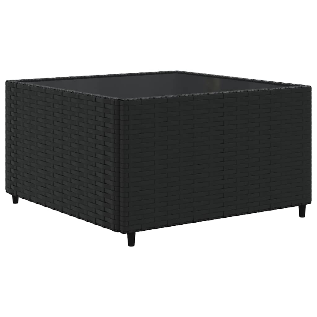 Set mobilier de grădină cu perne, 7 piese, negru, poliratan GartenMobel Dekor