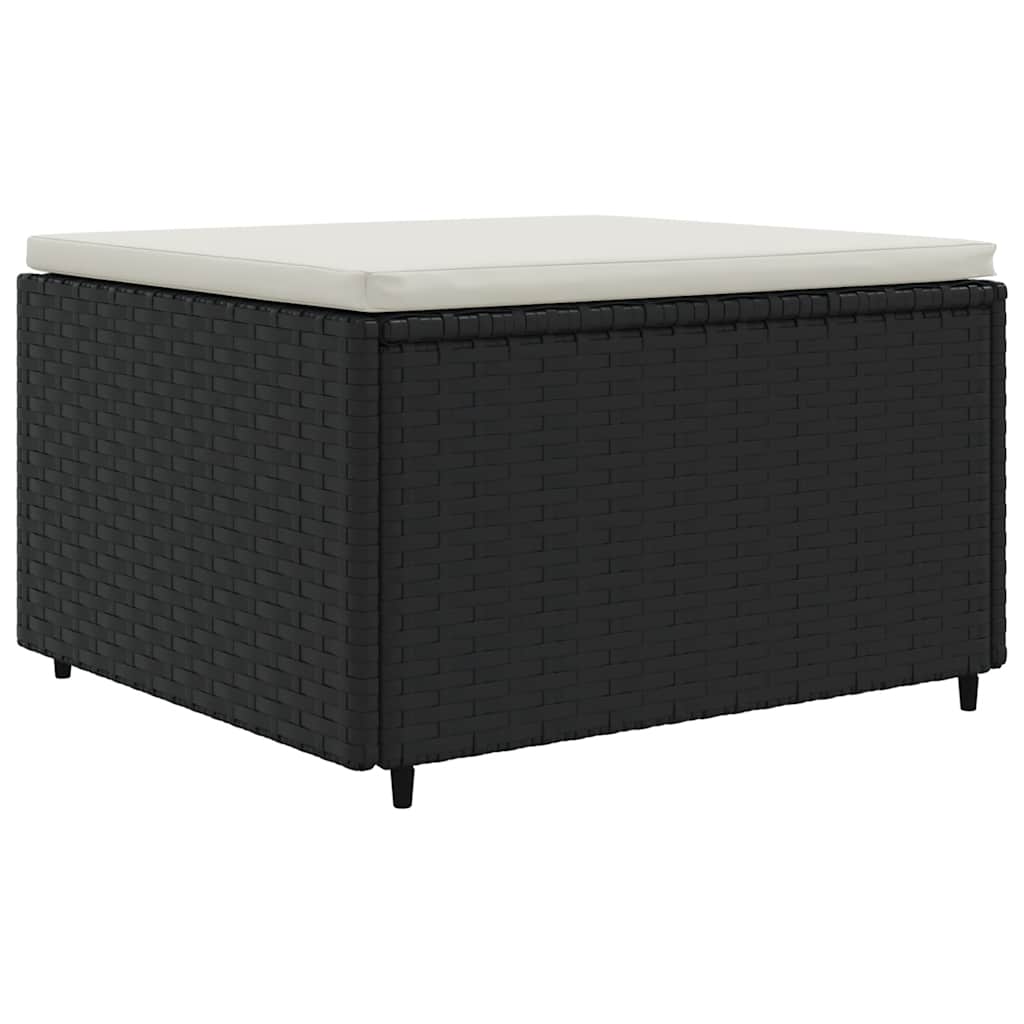 Set mobilier de grădină cu perne, 8 piese, negru, poliratan GartenMobel Dekor