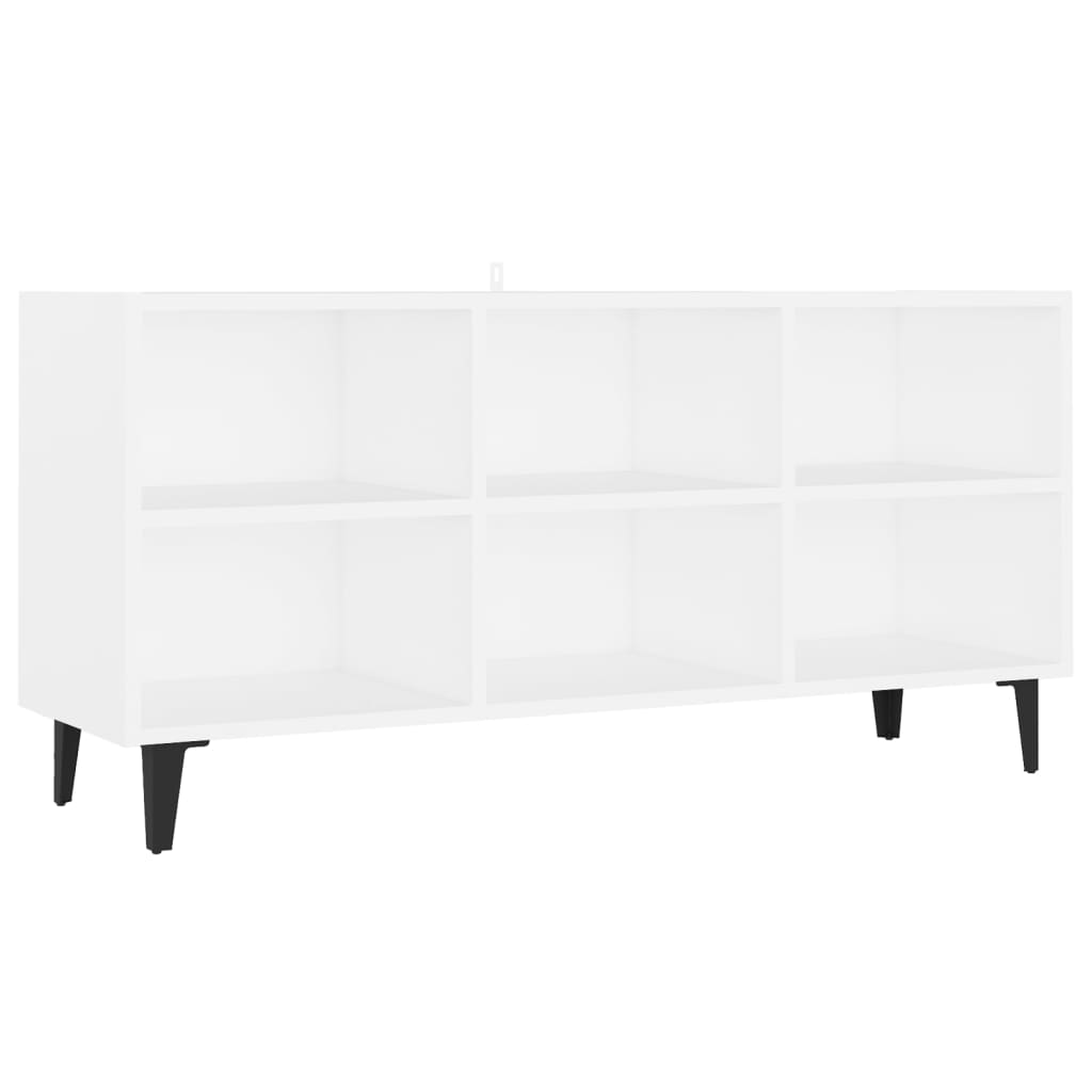 Comodă TV cu picioare metalice, alb, 103,5x30x50 cm GartenMobel Dekor