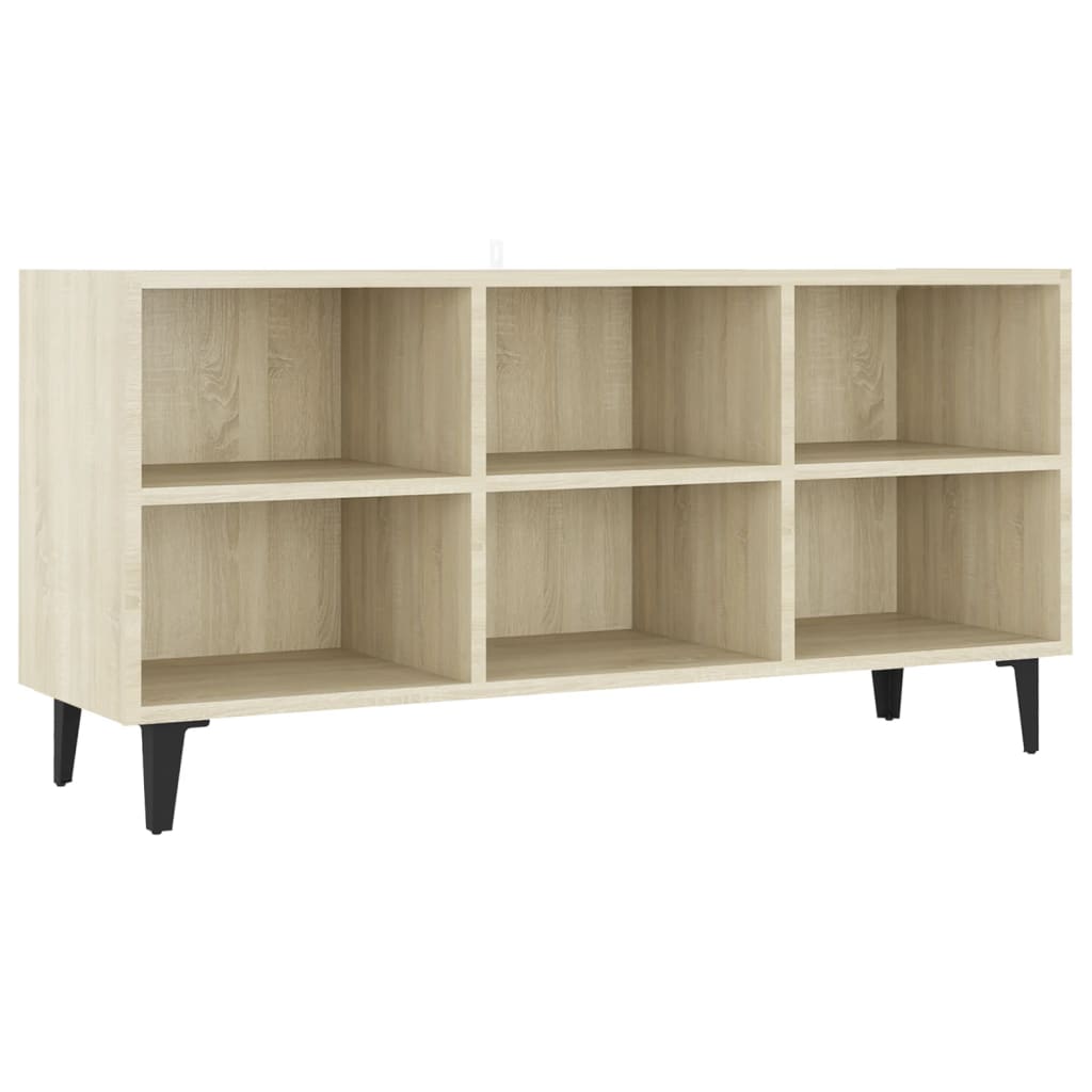 Comodă TV cu picioare metalice, stejar sonoma, 103,5x30x50 cm GartenMobel Dekor